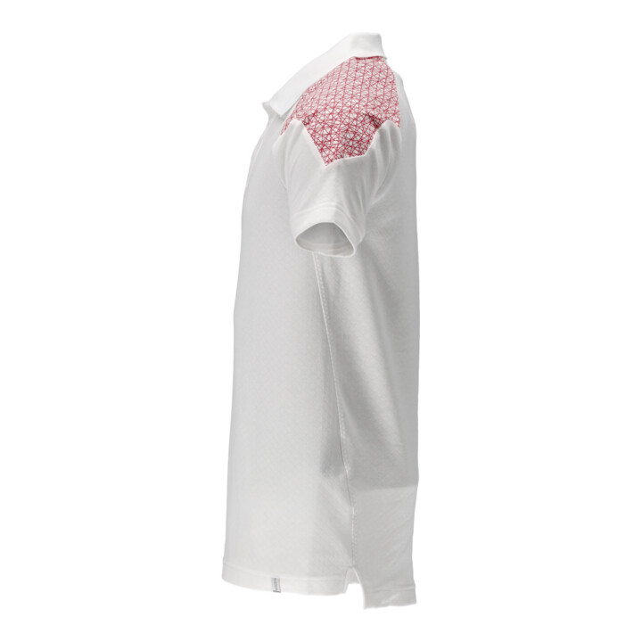 Mascot Polo-Shirt Kurzarm XL weiss/verkehrsrot