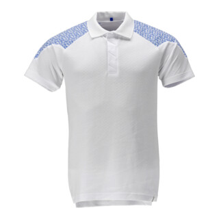 Mascot Polo-Shirt Kurzarm XS weiss/azurblau