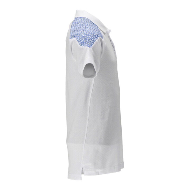 Mascot Polo-Shirt Kurzarm XS weiss/azurblau