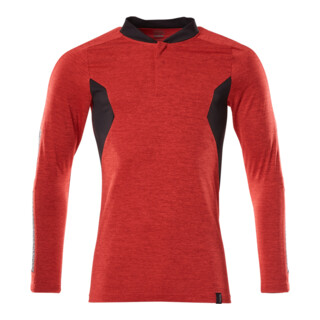 Mascot Polo-Shirt Langarm 2XLONE verkehrsrot/schwarz COOLMAX® PRO