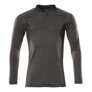 Mascot Polo-Shirt Langarm 3XL dunkelanthrazit/schwarz mit COOLMAX® PRO