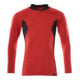 Mascot Polo-Shirt Langarm 3XLONE verkehrsrot schwarz COOLMAX® PRO
