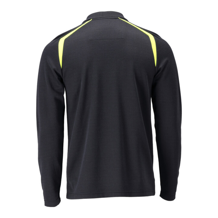 Mascot Polo-Shirt Langarm Multisafe Gr. M schwarzblau/hi-vis gelb