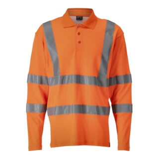 Mascot Polo-Shirt lange Ärmel 4XL hi-vis orange