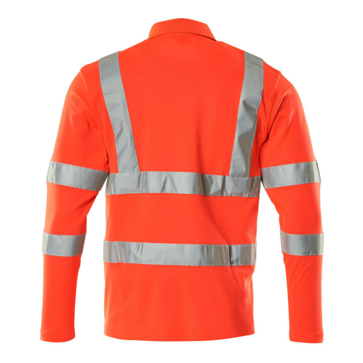 Mascot Polo-Shirt lange Ärmel Größe S hi-vis rot