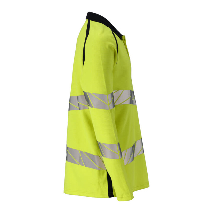 Mascot Polo-Shirt Multisafe Langarm 5XL hi-vis gelb/schwarzblau