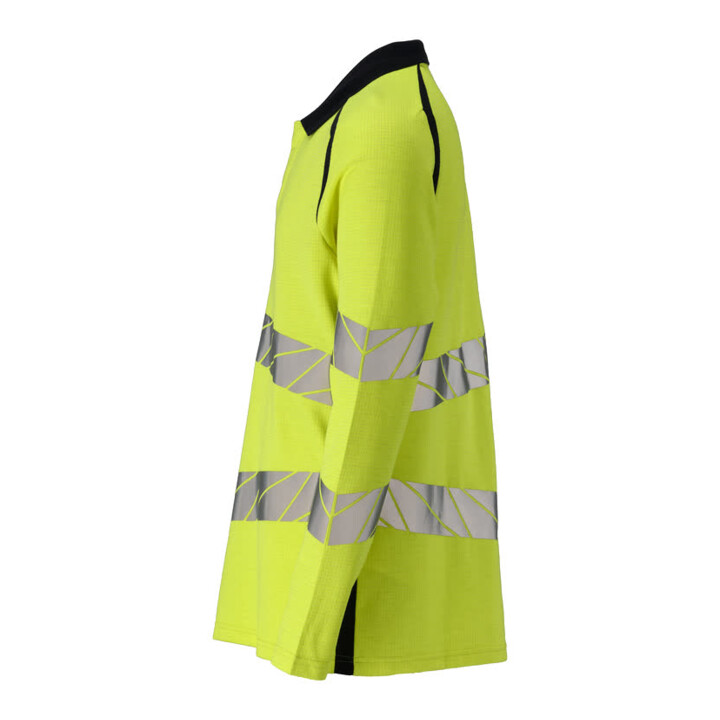 Mascot Polo-Shirt Multisafe Langarm hi-vis gelb/schwarzblau Gr. M