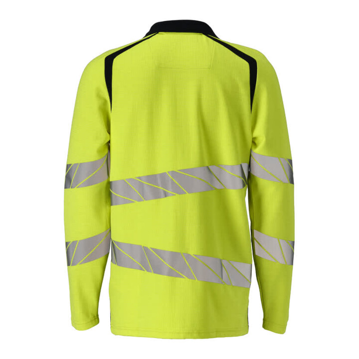 Mascot Polo-Shirt Multisafe Langarm hi-vis gelb/schwarzblau Gr. M