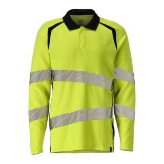 Mascot Polo-Shirt Multisafe Langarm hi-vis gelb/schwarzblau Gr. S