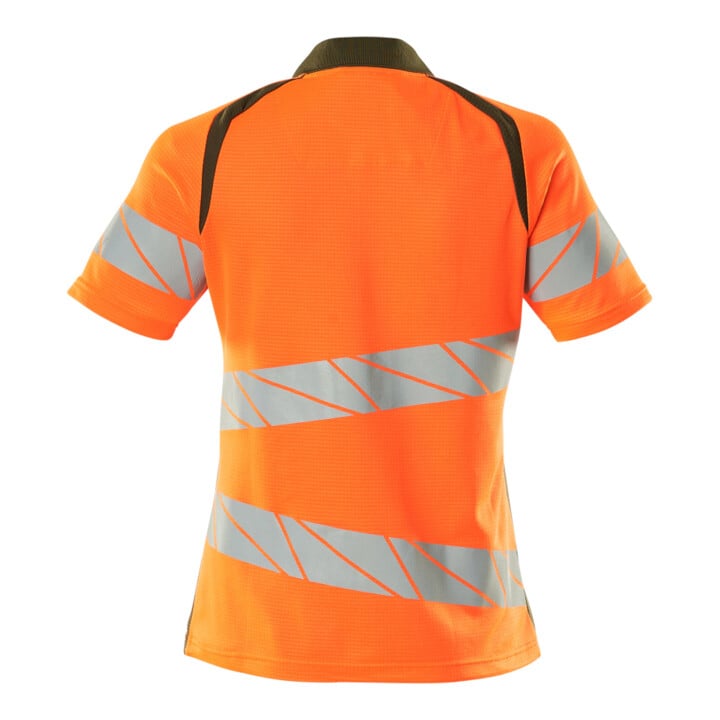 Mascot Polo-Shirt ONE Damenpassform hi-vis orange/moosgrün Größe M