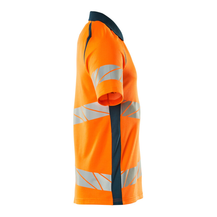 Mascot Polo-Shirt ONE moderne Passform Gr. L hi-vis orange/dunkelpetroleum