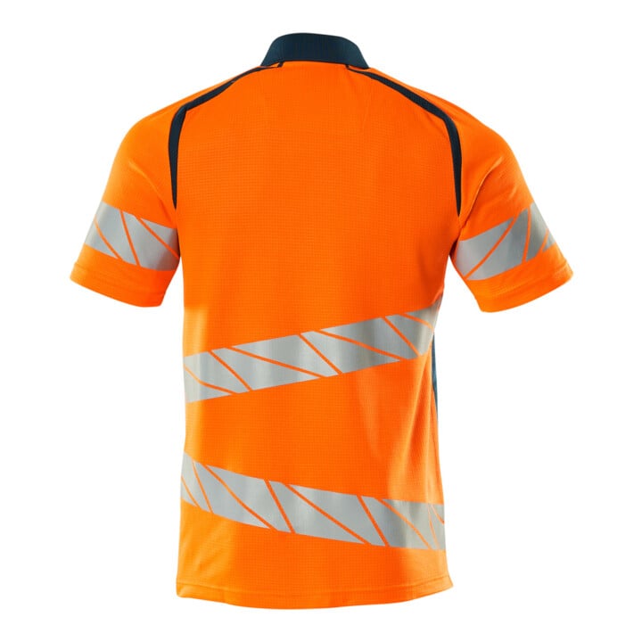 Mascot Polo-Shirt ONE moderne Passform Gr. S hi-vis orange/dunkelpetroleum