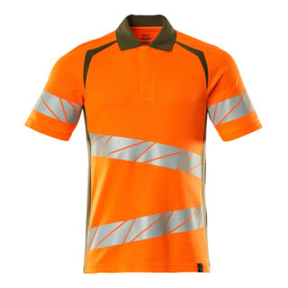 Mascot Polo-Shirt ONE moderne Passform Größe M hi-vis orange/moosgrün