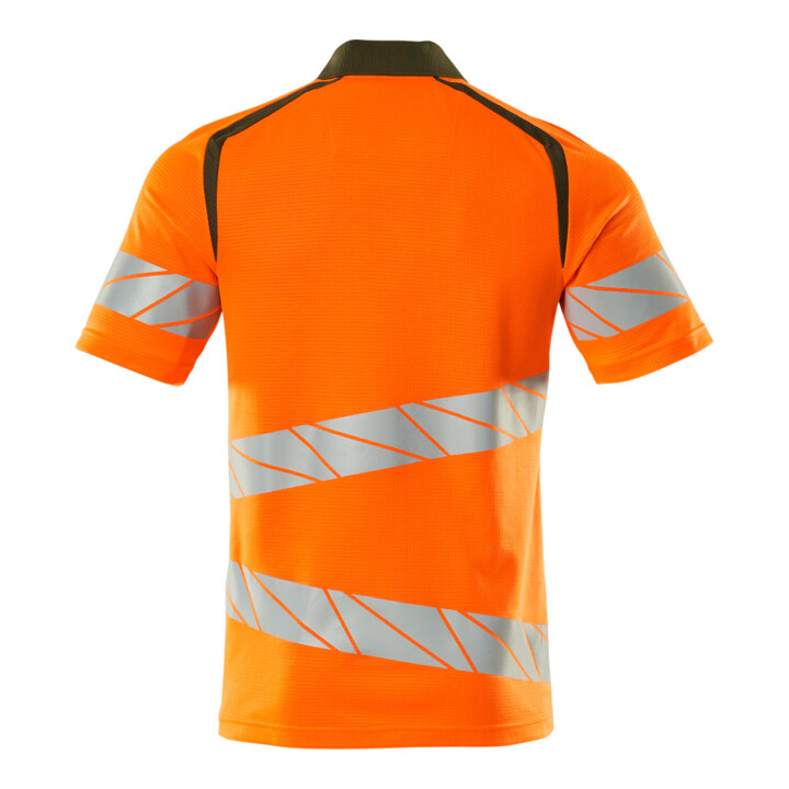 Mascot Polo-Shirt ONE moderne Passform Größe M hi-vis orange/moosgrün