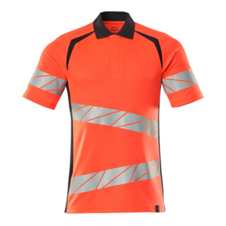 Mascot Polo-Shirt ONE moderne Passform Hi-vis rot/schwarzblau Gr. XL