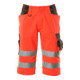 MASCOT® Dreiviertel-Hose Luton Größe C68 hi-vis rot/dunkelanthrazit