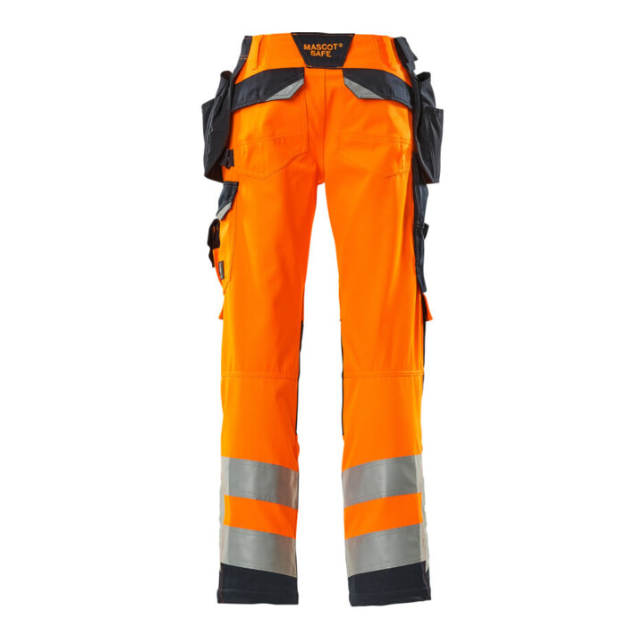 MASCOT® Handwerkerhose Wigan 82C51 hi-vis orange/schwarzblau