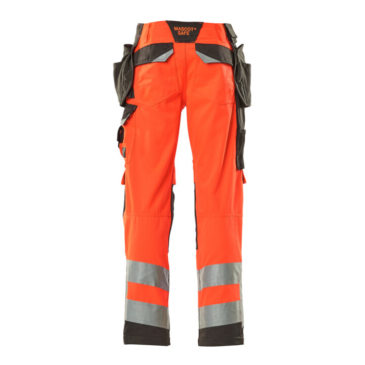 MASCOT® Handwerkerhose Wigan 82C62 hi-vis rot/dunkelanthrazit