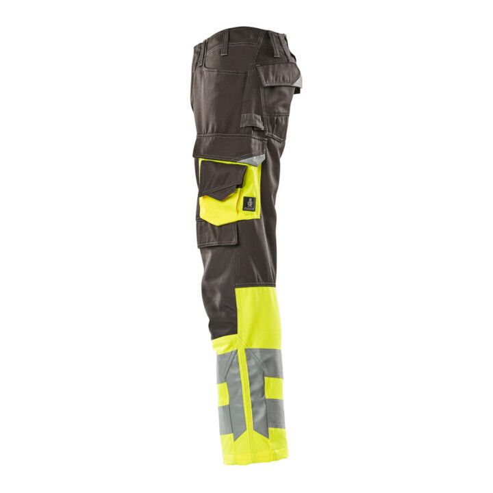 MASCOT® Hose Leeds 76C47 dunkelanthrazit/hi-vis gelb