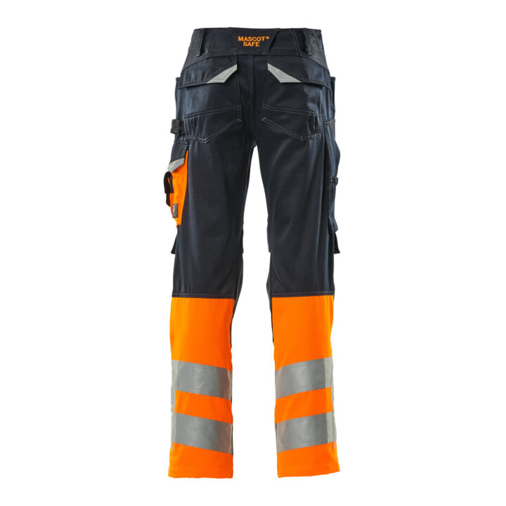 MASCOT® Hose Leeds 76C48 schwarzblau hi-vis orange
