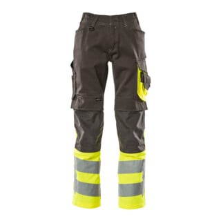 MASCOT® Hose Leeds 82C45 dunkelanthrazit/hi-vis gelb