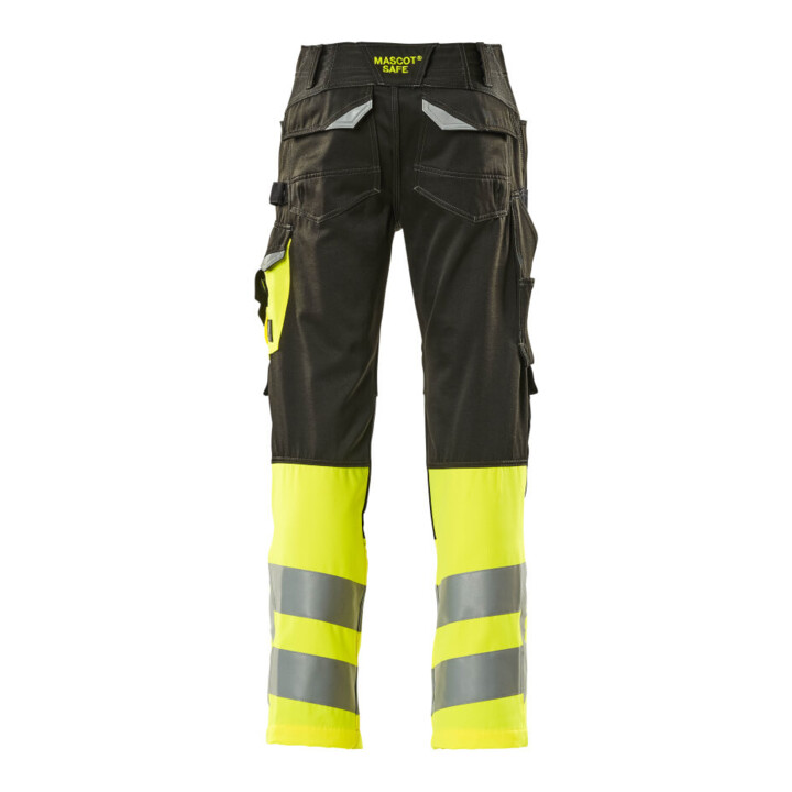 MASCOT® Hose Leeds 82C50 schwarz/hi-vis gelb