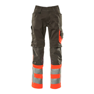MASCOT® Hose Leeds 82C64 dunkelanthrazit hi-vis rot