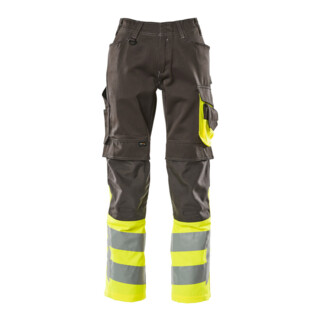 MASCOT® Hose Leeds 90C46 dunkelanthrazit hi-vis gelb