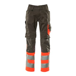 MASCOT® Hose Leeds 90C52 dunkelanthrazit hi-vis rot