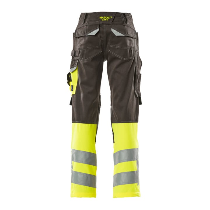MASCOT® Hose Leeds Größe 90C47 dunkelanthrazit/hi-vis gelb