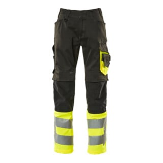 MASCOT® Hose Leeds Größe 90C48 schwarz/hi-vis gelb