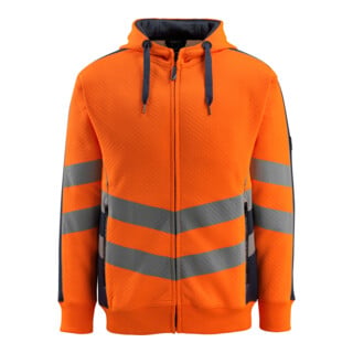MASCOT® Kapuzensweatshirt Corby Größe L hi-vis orange/schwarzblau