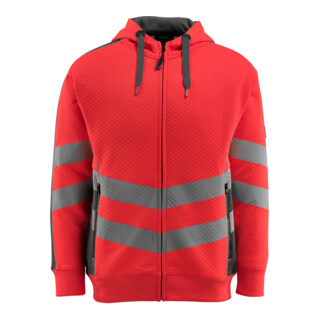 MASCOT® Kapuzensweatshirt Corby Größe M hi-vis rot/dunkelanthrazit