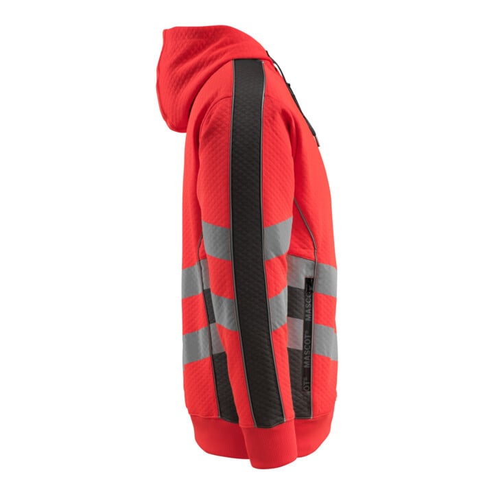 MASCOT® Kapuzensweatshirt Corby Größe M hi-vis rot/dunkelanthrazit