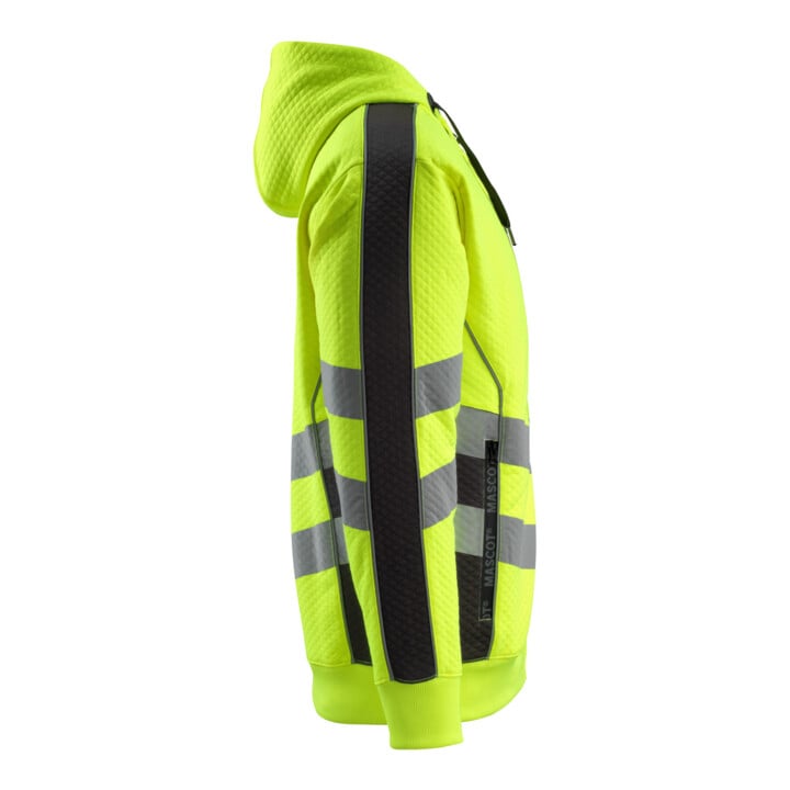 MASCOT® Kapuzensweatshirt Corby hi-vis gelb/schwarz Größe XL