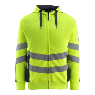 MASCOT® Kapuzensweatshirt Corby hi-vis gelb/schwarzblau Gr. S
