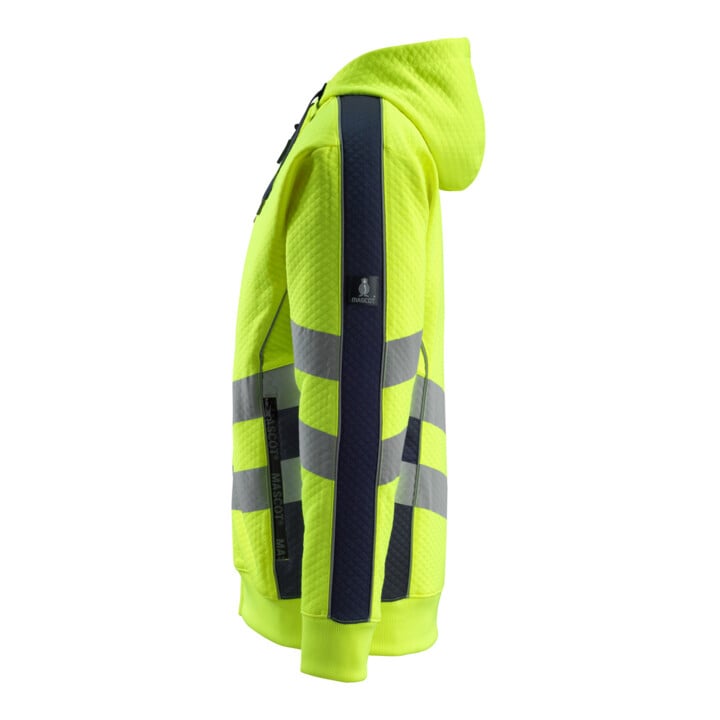 MASCOT® Kapuzensweatshirt Corby hi-vis gelb/schwarzblau Gr. S