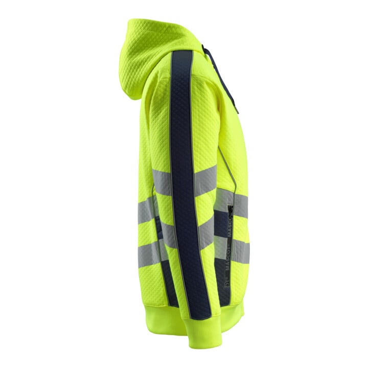 MASCOT® Kapuzensweatshirt Corby hi-vis gelb/schwarzblau Gr. S