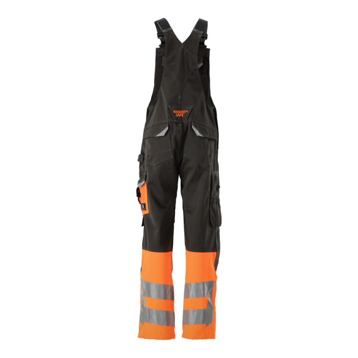 MASCOT® Latzhose Sunderland 82C62 dunkelanthrazit hi-vis orange