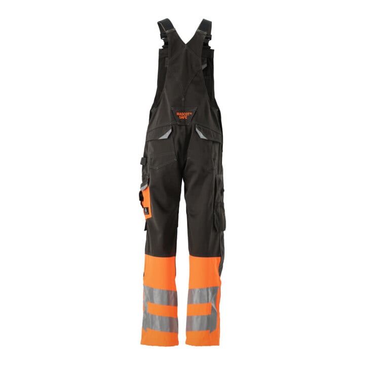 MASCOT® Latzhose Sunderland 82C66 dunkelanthrazit hi-vis orange