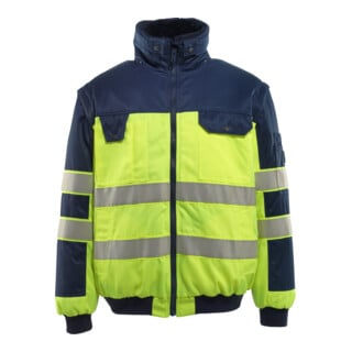 MASCOT® Pilotjacke Livigno Größe M hi-vis gelb/marine