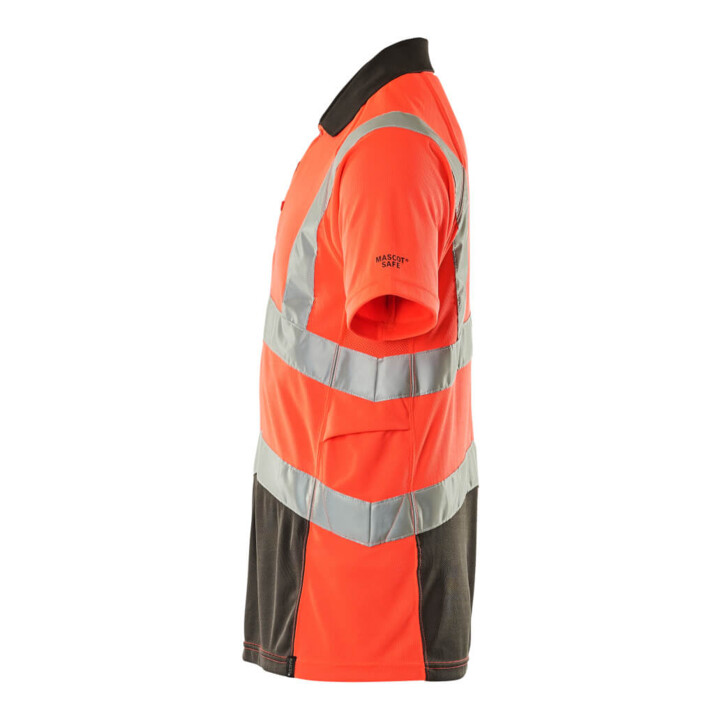 MASCOT® Polo-shirt Anadia Größe M hi-vis rot/dunkelanthrazit