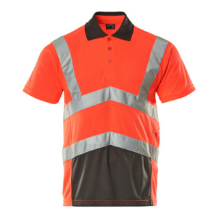 MASCOT® Polo-shirt Anadia hi-vis rot/dunkelanthrazit Größe XL