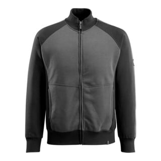 MASCOT® Sweatshirt Amberg mit Reißverschluss Größe M dunkelanthrazit/schwarz
