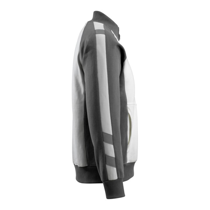 MASCOT® Sweatshirt Amberg mit Reißverschluss Größe M weiss/dunkelanthrazit
