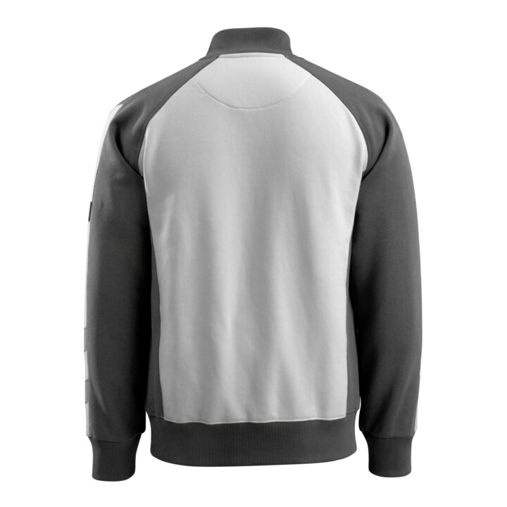 MASCOT® Sweatshirt Amberg mit Reißverschluss weiß/dunkelanthrazit XL