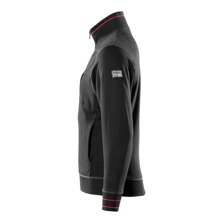 MASCOT® Sweatshirt Chania mit Reißverschluss schwarz Gr. M
