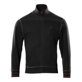 MASCOT® Sweatshirt Chania mit Reißverschluss schwarz Gr. S