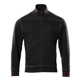 MASCOT® Sweatshirt Chania mit Reißverschluss schwarz Gr. XL