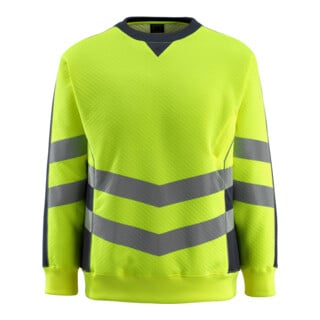 MASCOT® Sweatshirt Wigton 4XL hi-vis gelb/schwarzblau